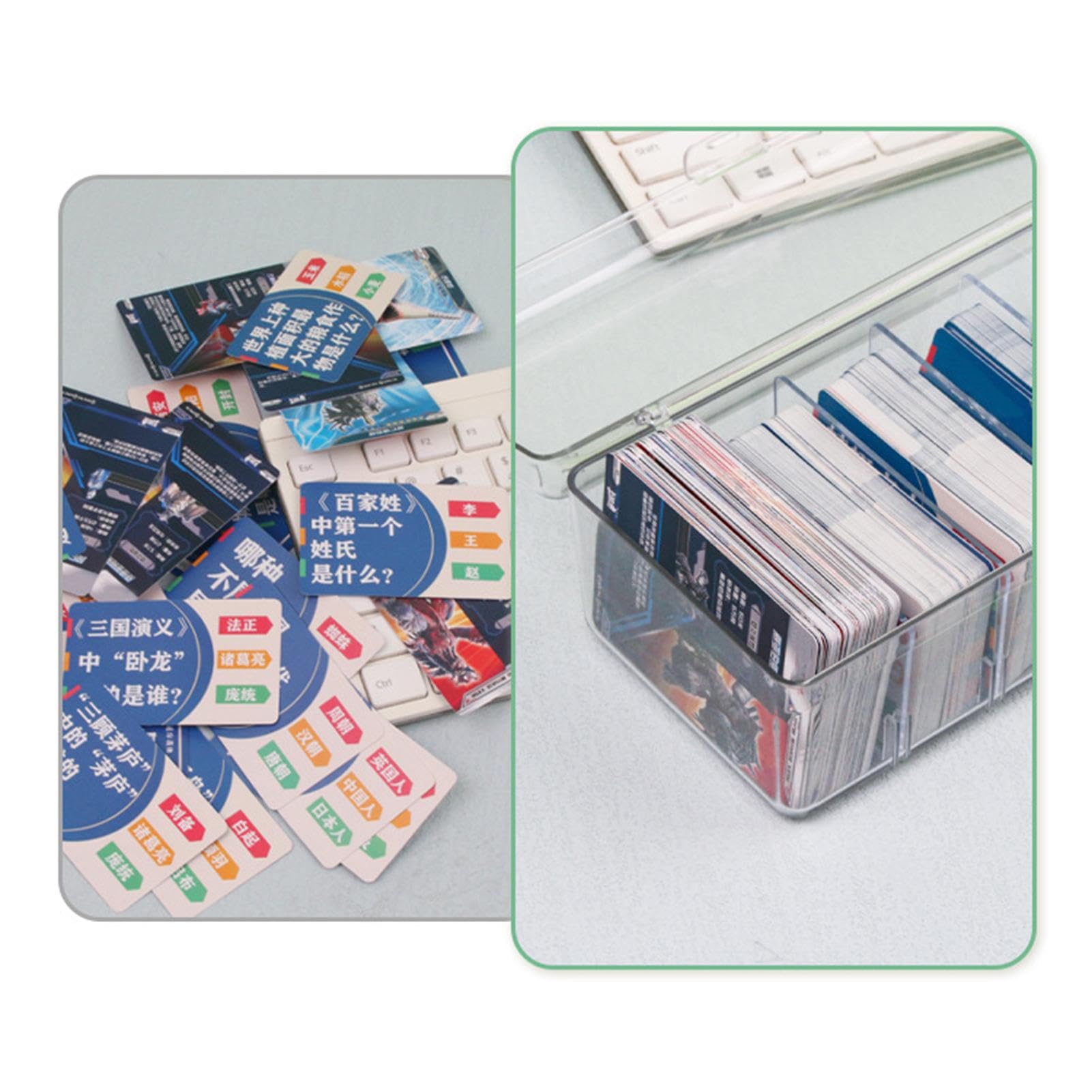 Yuannee Spielkartenbox Transparent - 5 Stück, PP-Material, 10,5x7,5x2,5 Cm, Mit Deckel