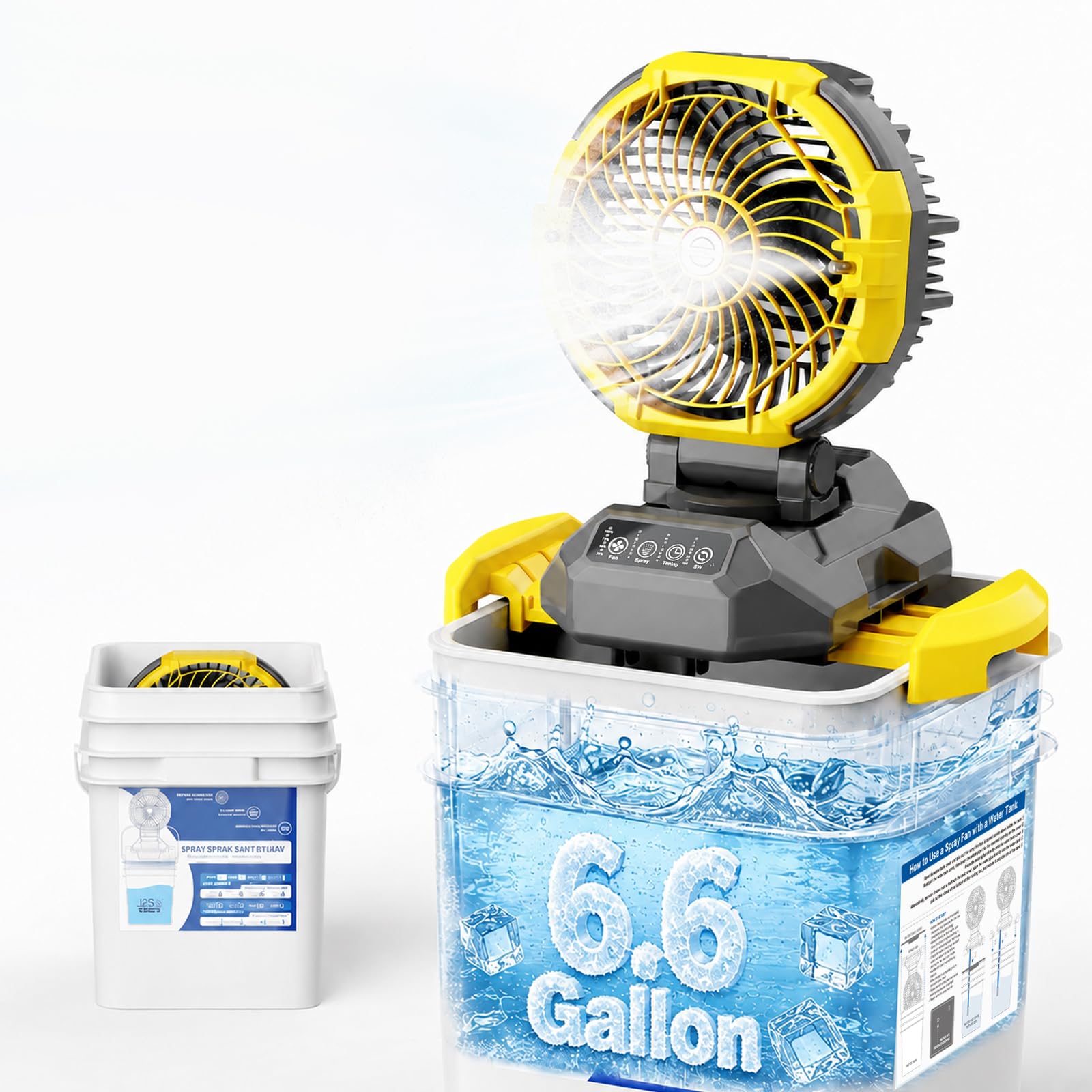 Lazenry 6.6 Gal Bucket Misting Fan