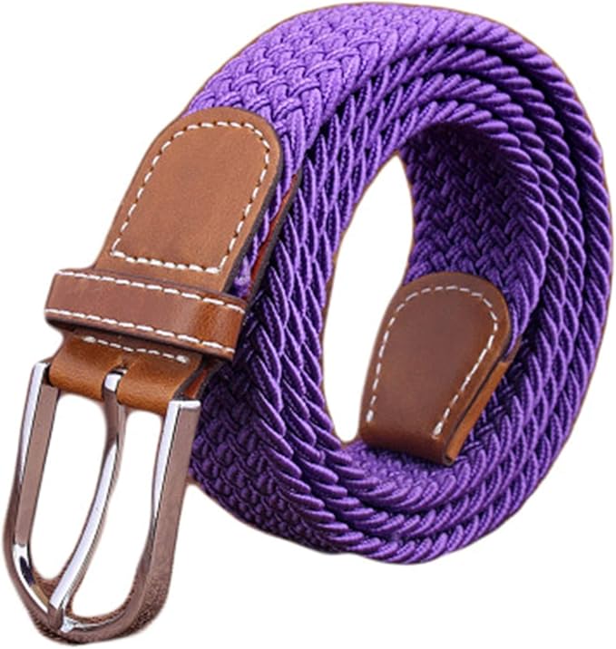 Men's Casual Elastic Belt Multicolored Braided Belts Golf Casual Belt