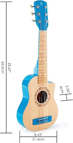 Miniatura 3 de Hape Guitarra musical Flame First para niños, azul, L 25.7, W 2.4, H 8.4 pulgadas