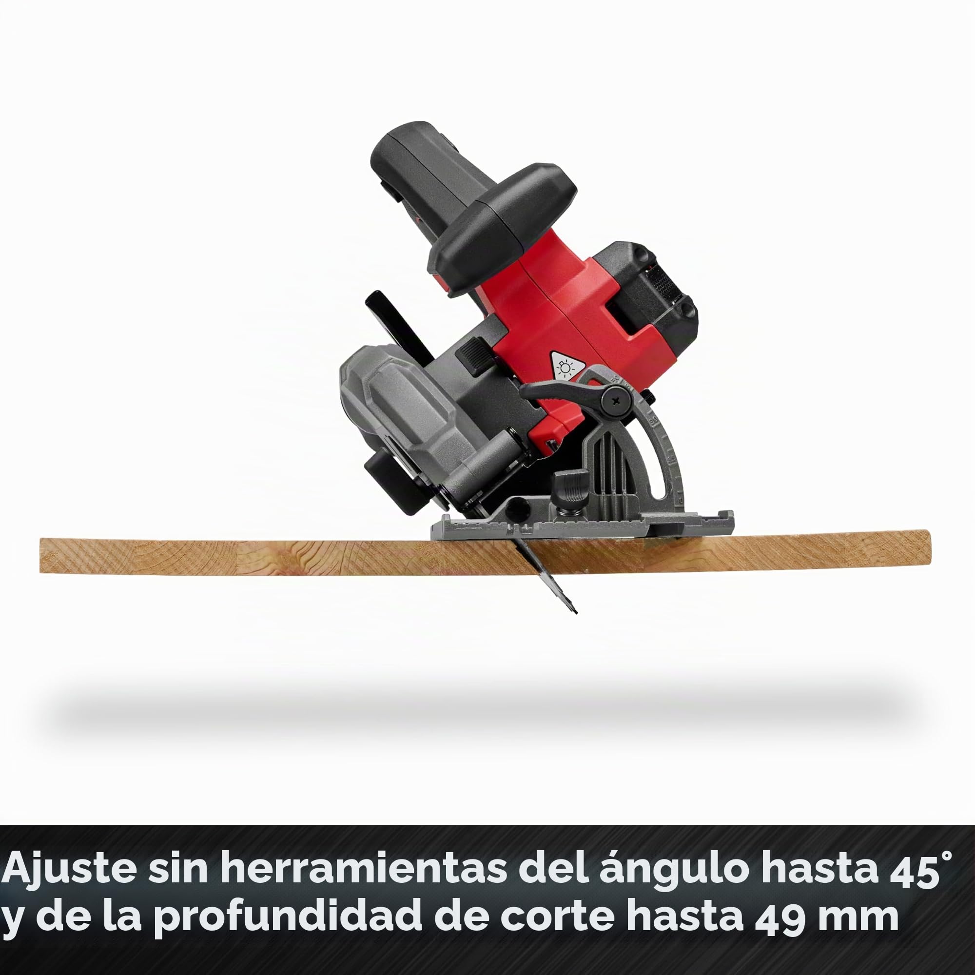 Einhell batería sierra circular manual TE-CS 18/150-2 Li Solo Power X-Change (18 V, hoja de sierra: Ø150 mm, profundidad de corte: 49 mm, ajuste sin herramientas, sin batería)