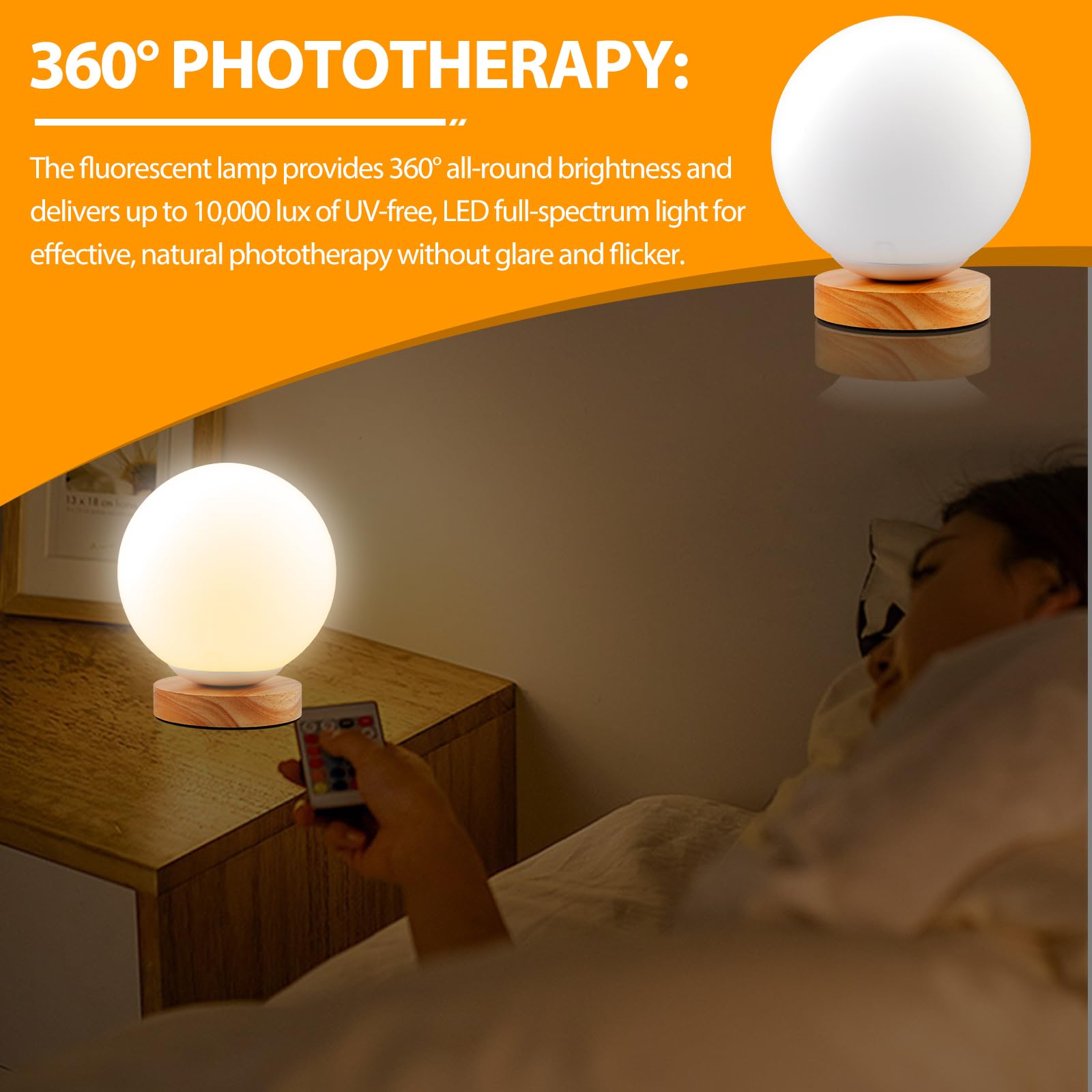 GOMETY Lampada per fototerapia, luce diurna 10.000 lux, 3 temperature di colore, intensità luminosa regolabile e timer, lampada