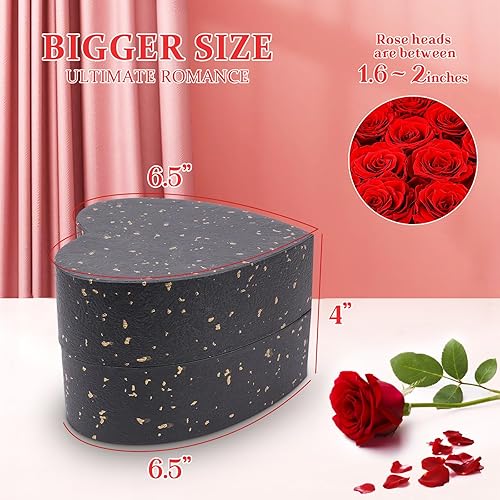 Miniatura 5 de Mirgrmle Flores frescas para siempre, 12 piezas de flores reales en una caja, flores preservadas de Rosas Eternas para entrega, regalos de