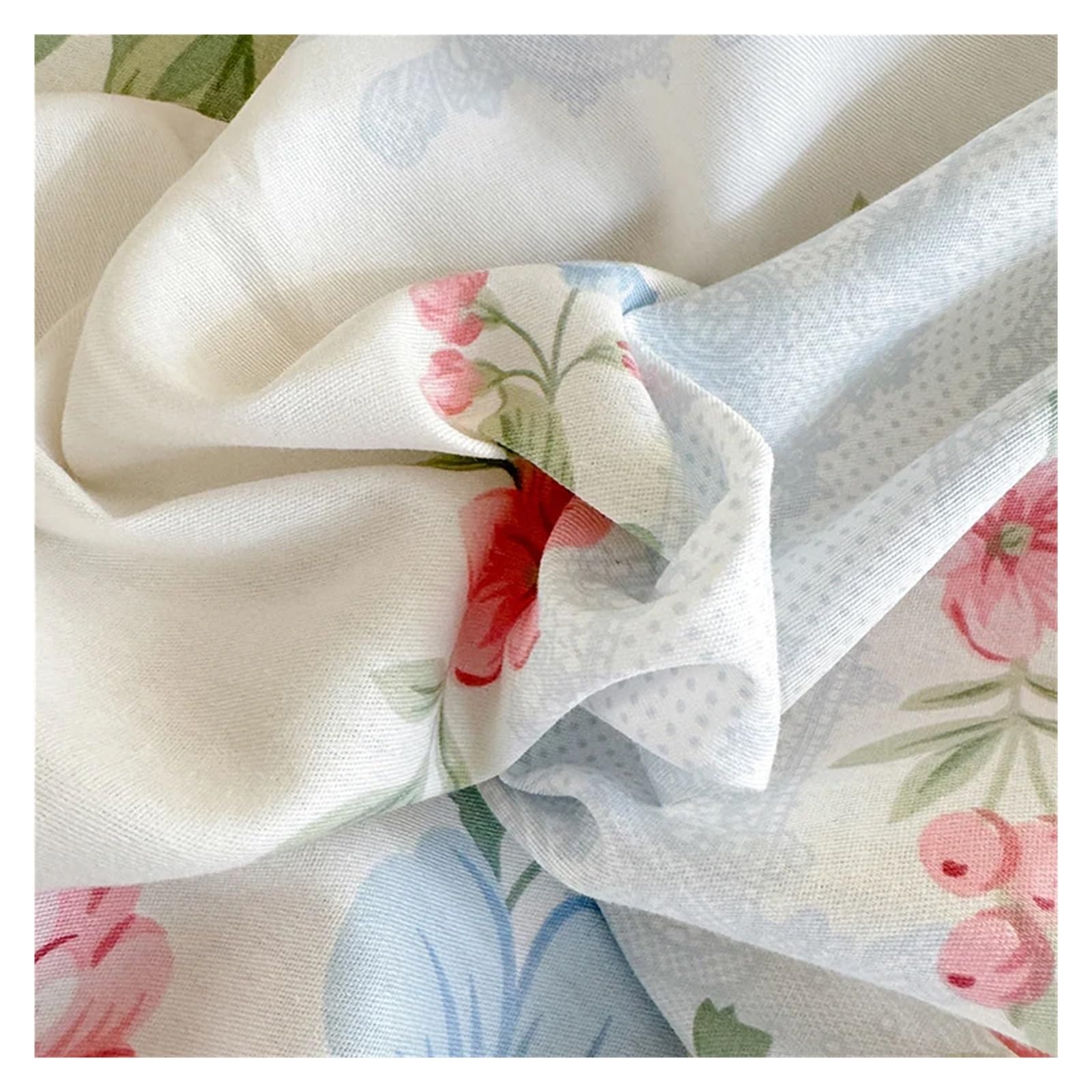 Falda De Cama De Encaje Falda de Cama de algodón, Colcha Estilo Encaje, Colcha Floral, Funda de Cama, Protector de colchón Agradable for la Piel Cubre Canape(Luoxiangyimeng Fen,180x200x40cm 1pc)