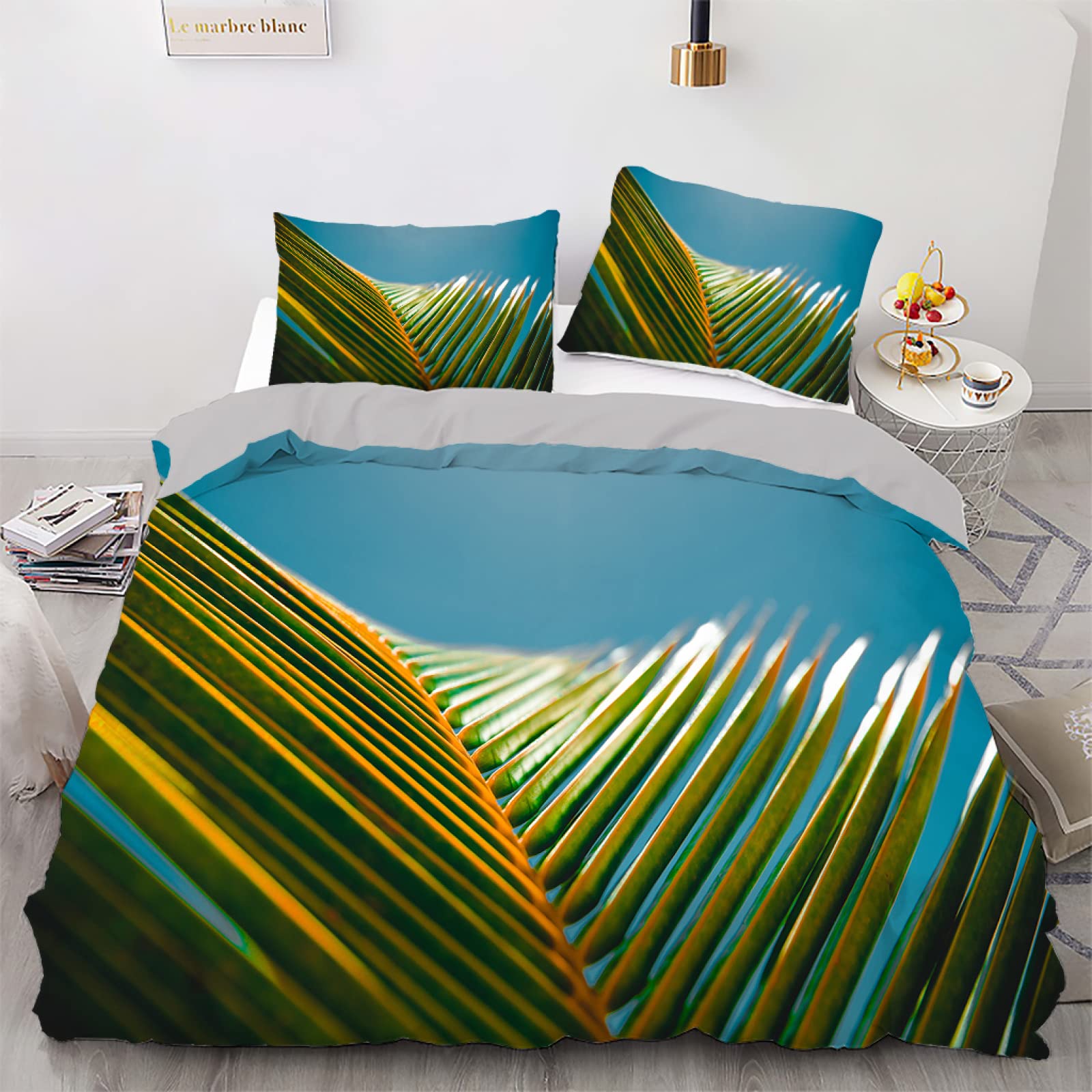 Housse de couette 220x240 microfibre 110 g/㎡ respirante et douce pour lit adulte
