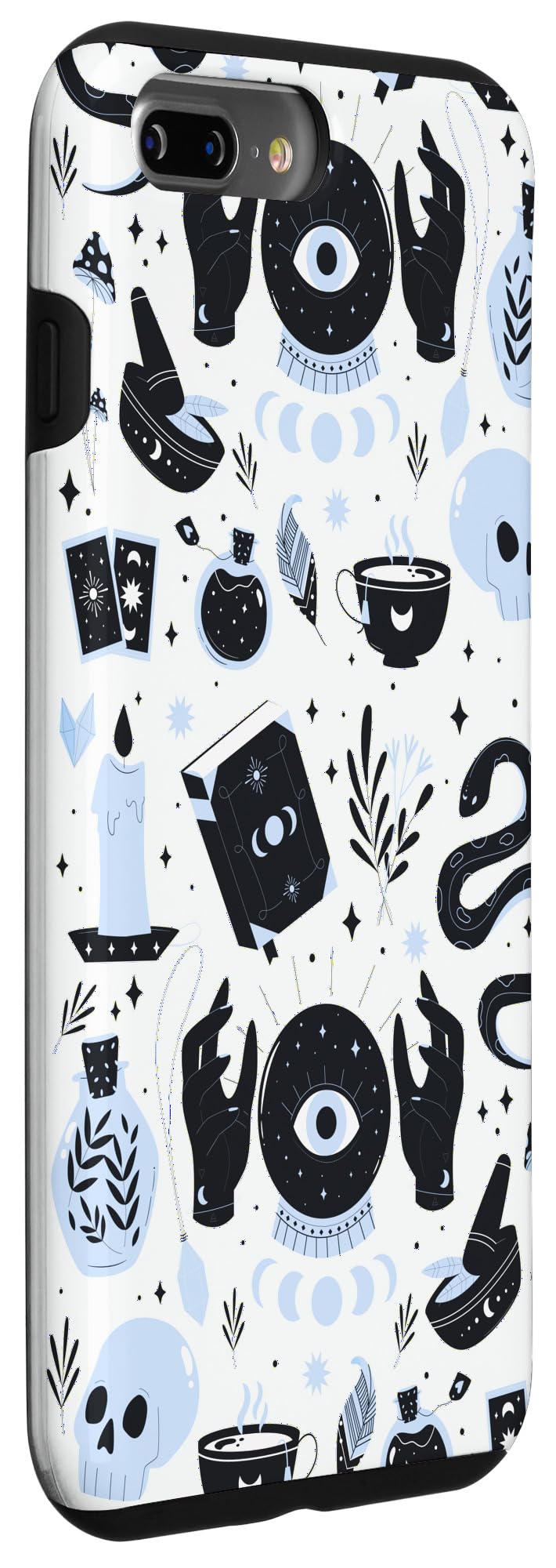 iPhone 7 Plus/8 Plus Blue Witch's Essentials Pattern Witchy Design Halloween Cute Case - Image 3