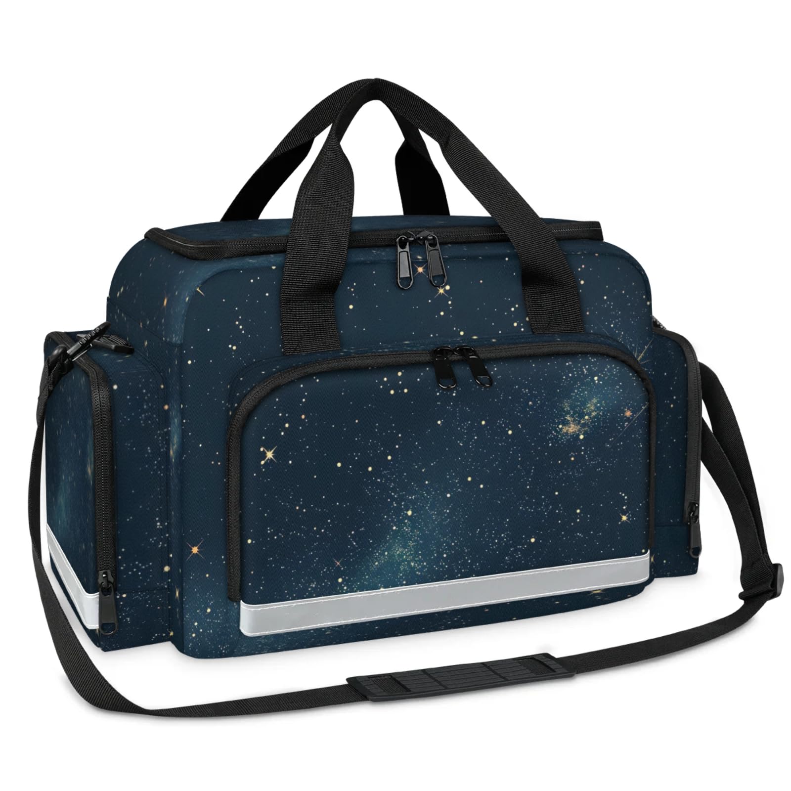 GzLeyigou First Aid Bags Empty, Celestial Starry Sky Emergency Bag First Aid Kit Multiple Compartment Kit Carrier On Call Trauma Bag For Paramedics Emergency Medical Supplies Kit