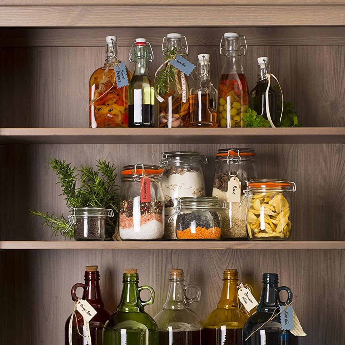 KitchenCraft Butelka na Gin Sloe z Korkiem Home Made, Szklana, 500 ml