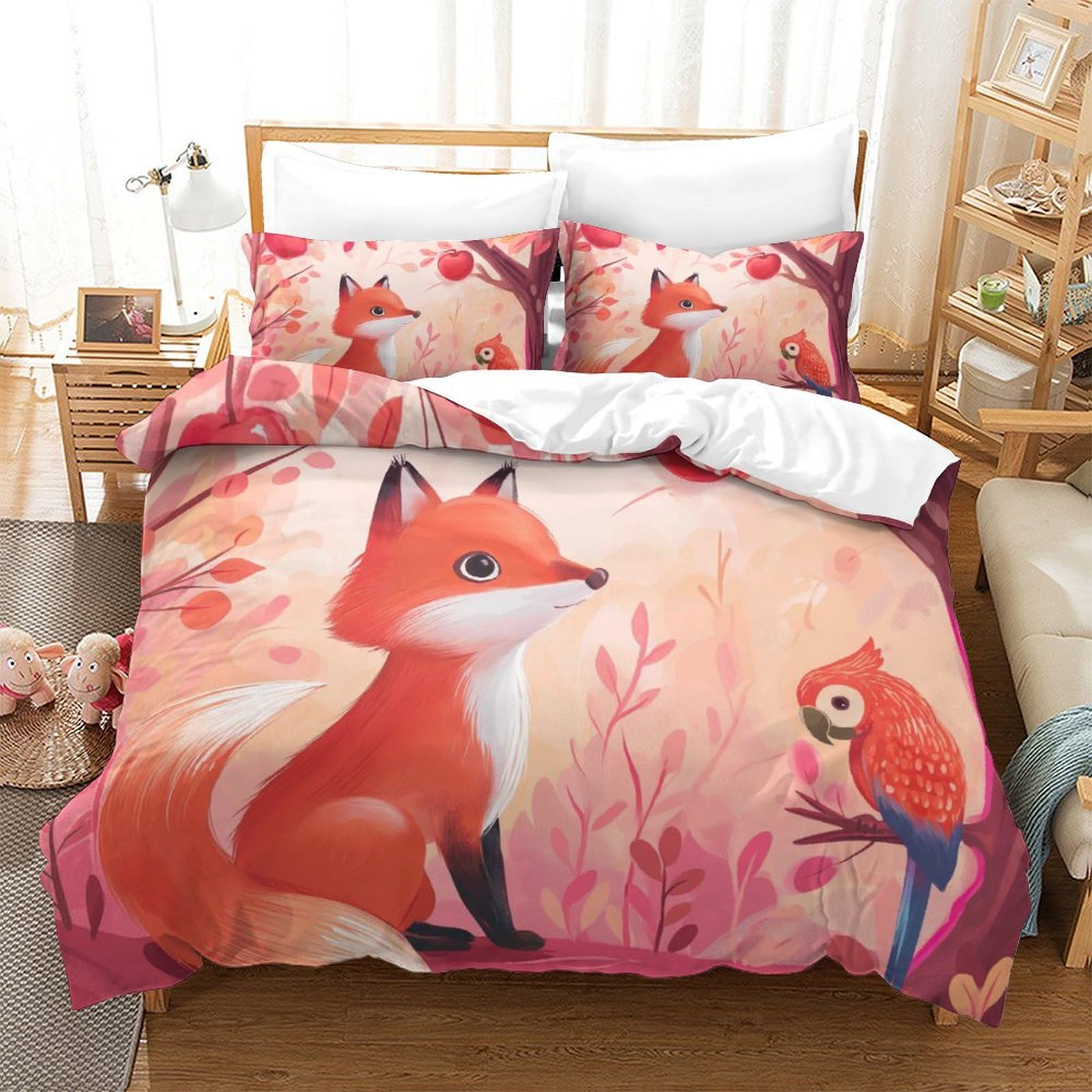 Housse de couette renard 3D pour une chambre cocooning et cosy