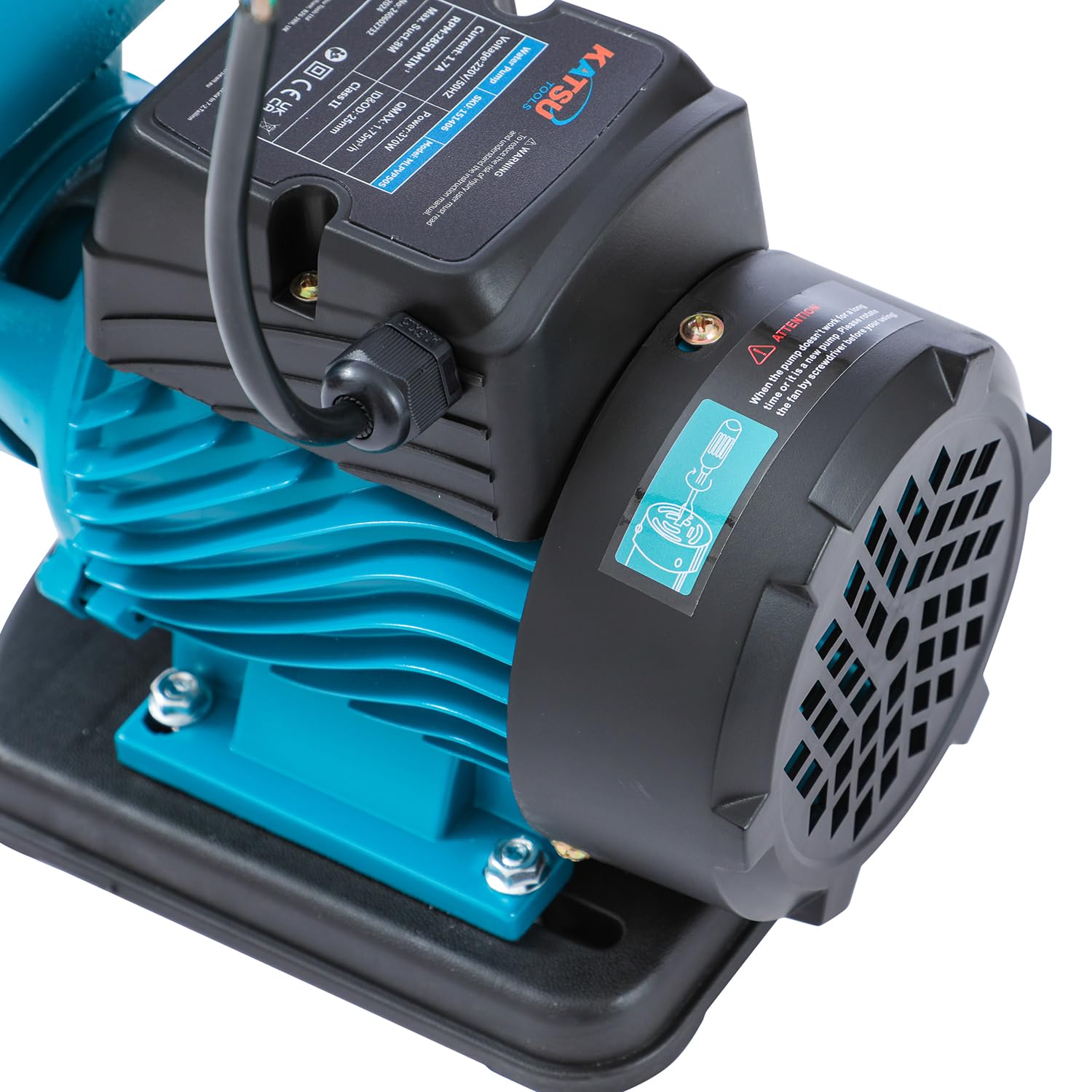KATSU Tools Bomba de Refuerzo de Agua de 370W, Autocebante Adecuado para Grifos de Agua para el Hogar y el Jardín 151406