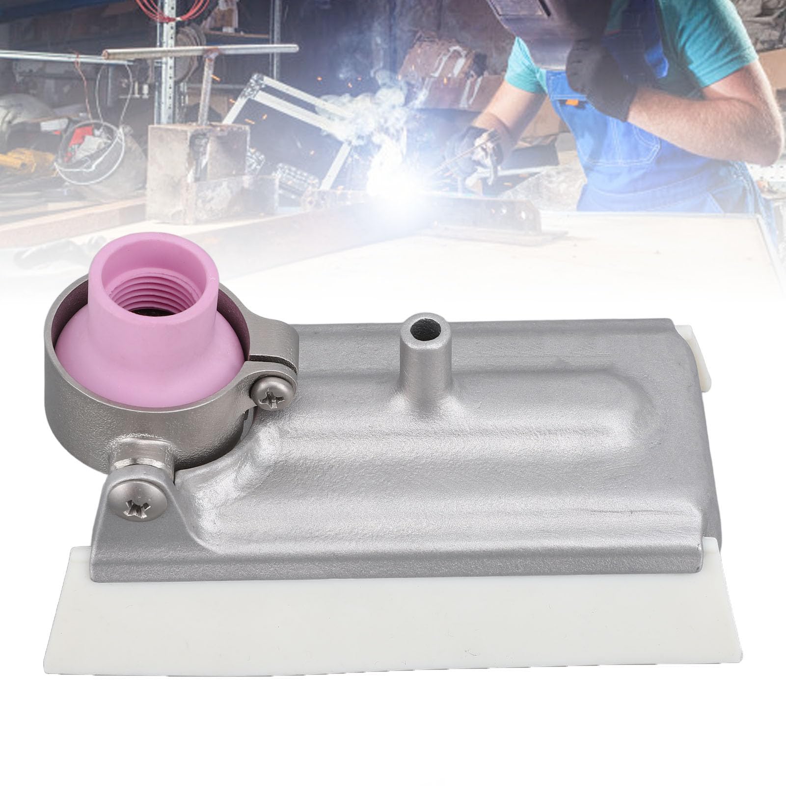 Yosoo Health Gear Tarcza Spawalnicza ze Stopu Ti Stop Aluminium Mosiądz Tarcza Tylna TIG 1 8 Cali 3 2 Mm Uchwyt Klinowy Soczewka Gazowa Korpus Uchwytu Ulepszony Zasięg Gazu HAZ do Spawania