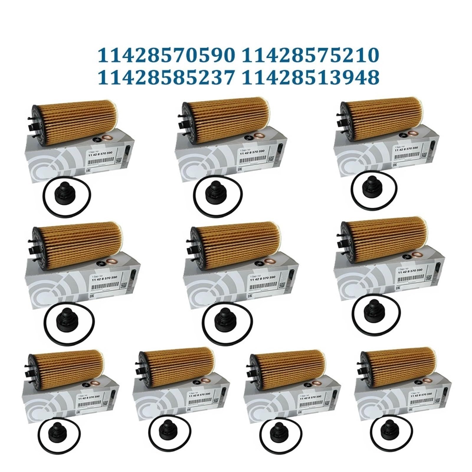 10 pezzi 11428570590 11428575210 11428585237 filtro olio motore Compatibile per BMW Compatibile per Mini e Coope X1 F45 F46 F48 F54 F55 F56