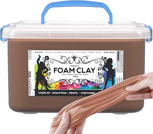 Miniatura 8 de Arcilla de espuma moldeable para cosplay (verde neón)  Arcilla de espuma de modelado premium secado al aire, 10.58 oz de espuma de cosplay para