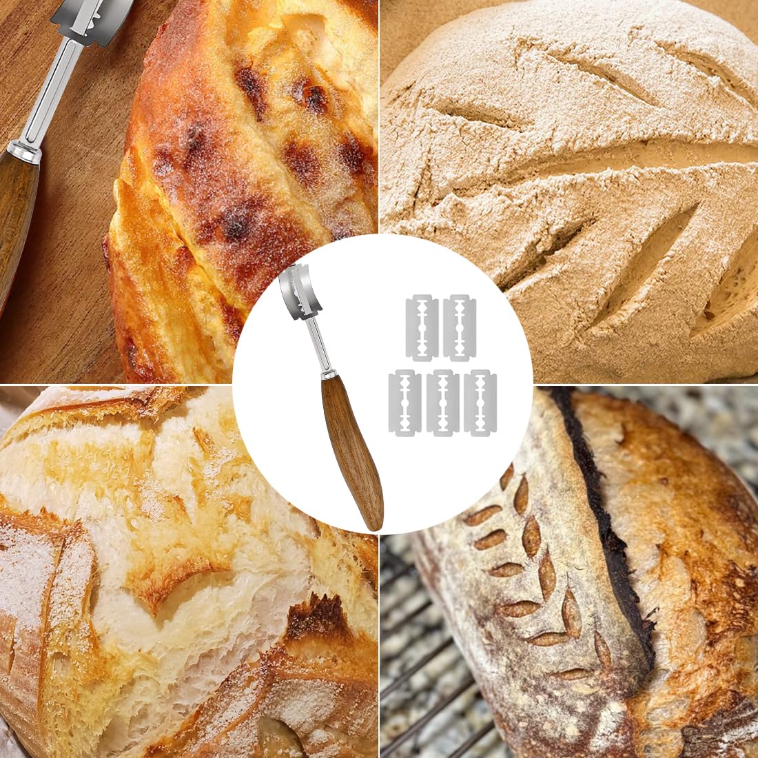 Sourdough Scoring Lame - Stainless Steel Bread Knife -6