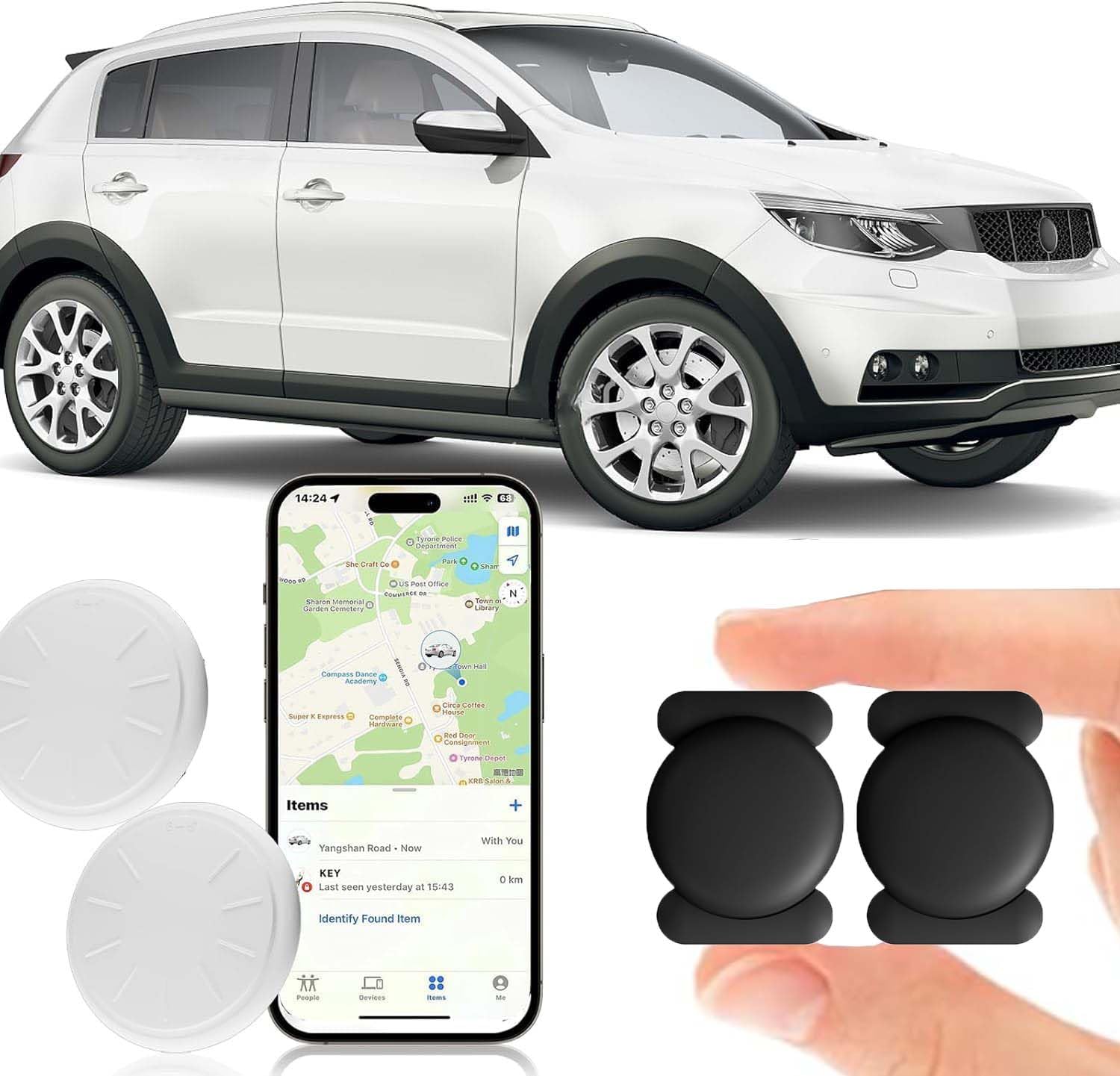 GPS Tracker for Vehicles, 2PCS Real Time GPS Tracker, Car Tracker Work with Find My (iOS Only), MINI Magnetic Car Tracker Device Hidden, No Monthly Fee, Waterproof Vehicle Tracker-image-33