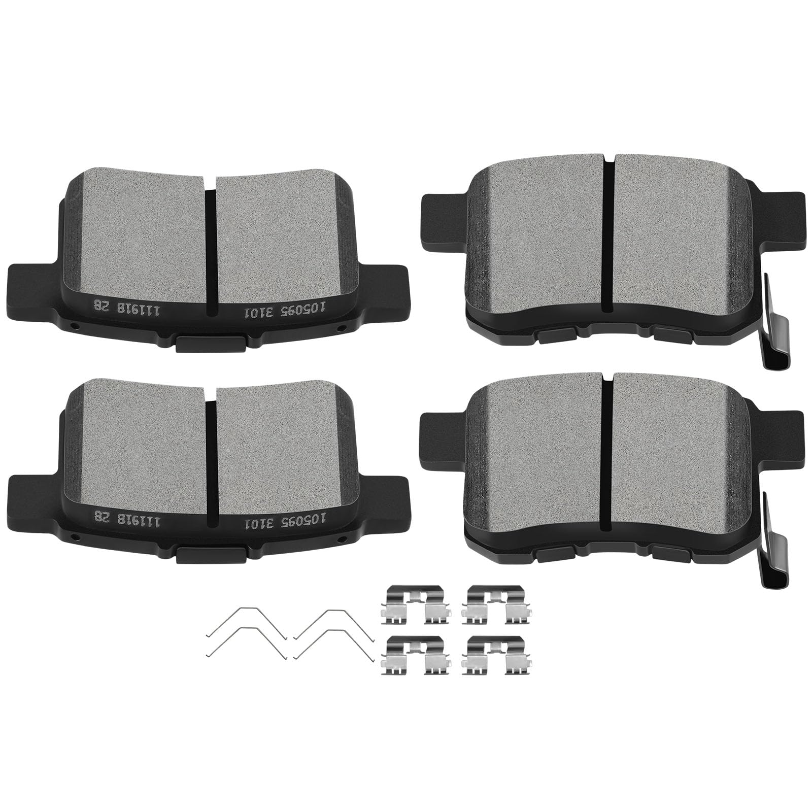 SCITOO D1451 Rear Semi-Metal Brake Pads Sets Fit For Acura TSX 2009-2010,For Honda For Accord 2008-2012