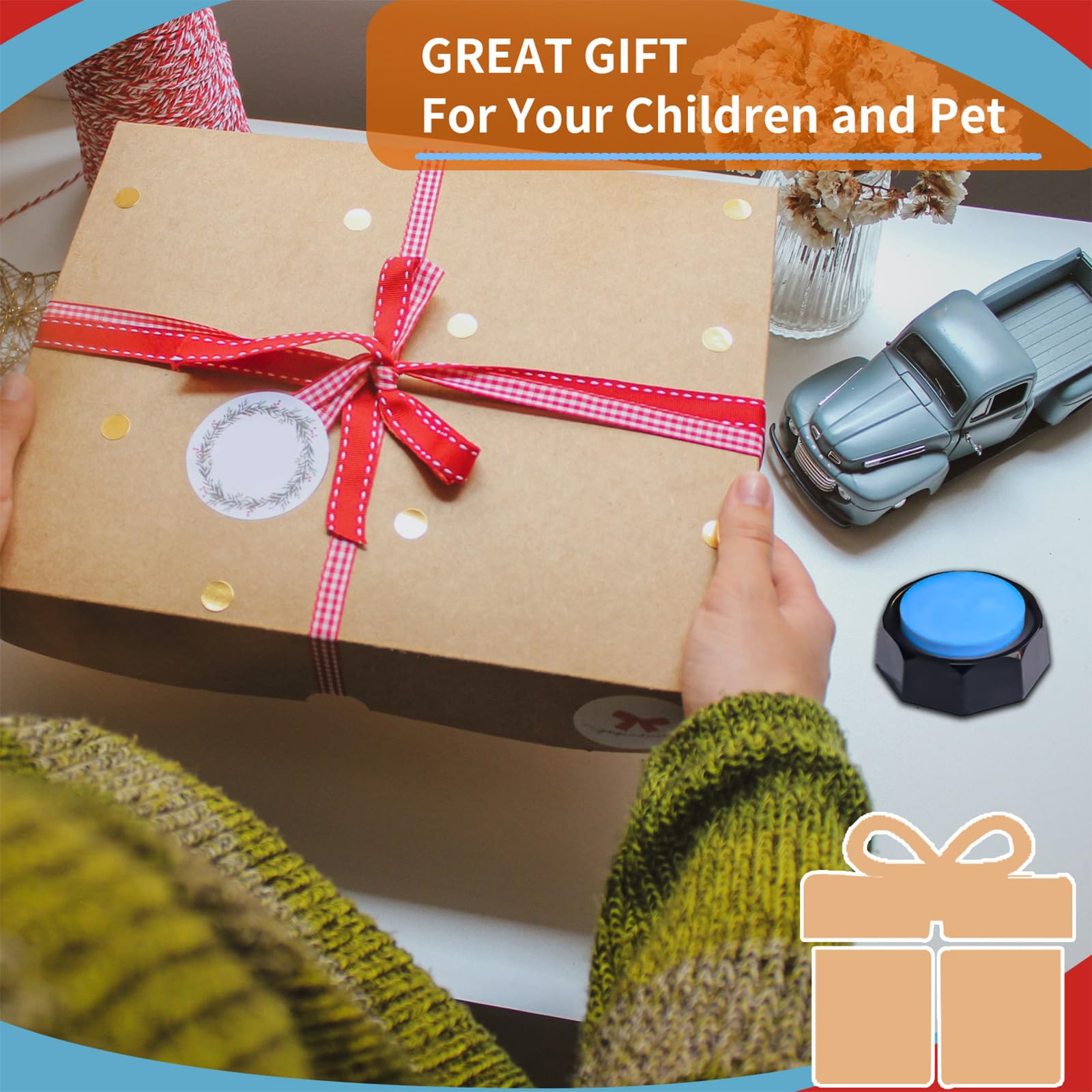 Juego de 6 Botones de Comunicación para Perros Y Gatos, Respuesta de Entrenamiento de Perros, Botones Parlantes para Perros con Alfombrilla Antideslizante Impermeable para Perros, Mascotas,(#1)