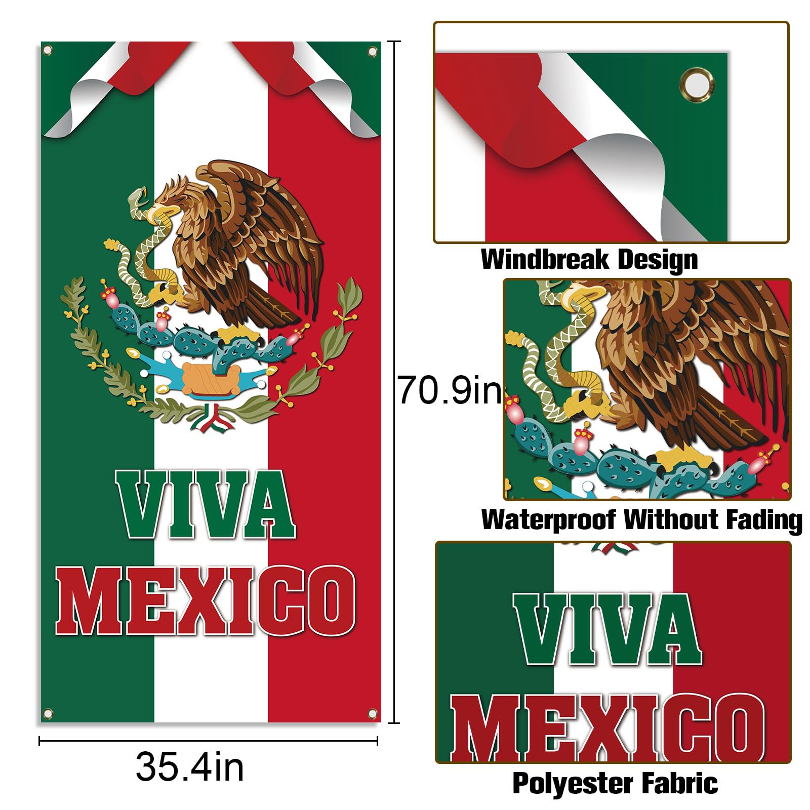 Amazon.com : Viva Mexico Door Cover Dia De La Independencia