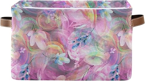 Cesta de almacenamiento plegable grande para plantas vintage, flores, sauce, bayas, flores, contenedor de almacenamiento de lona para juguetes, caja