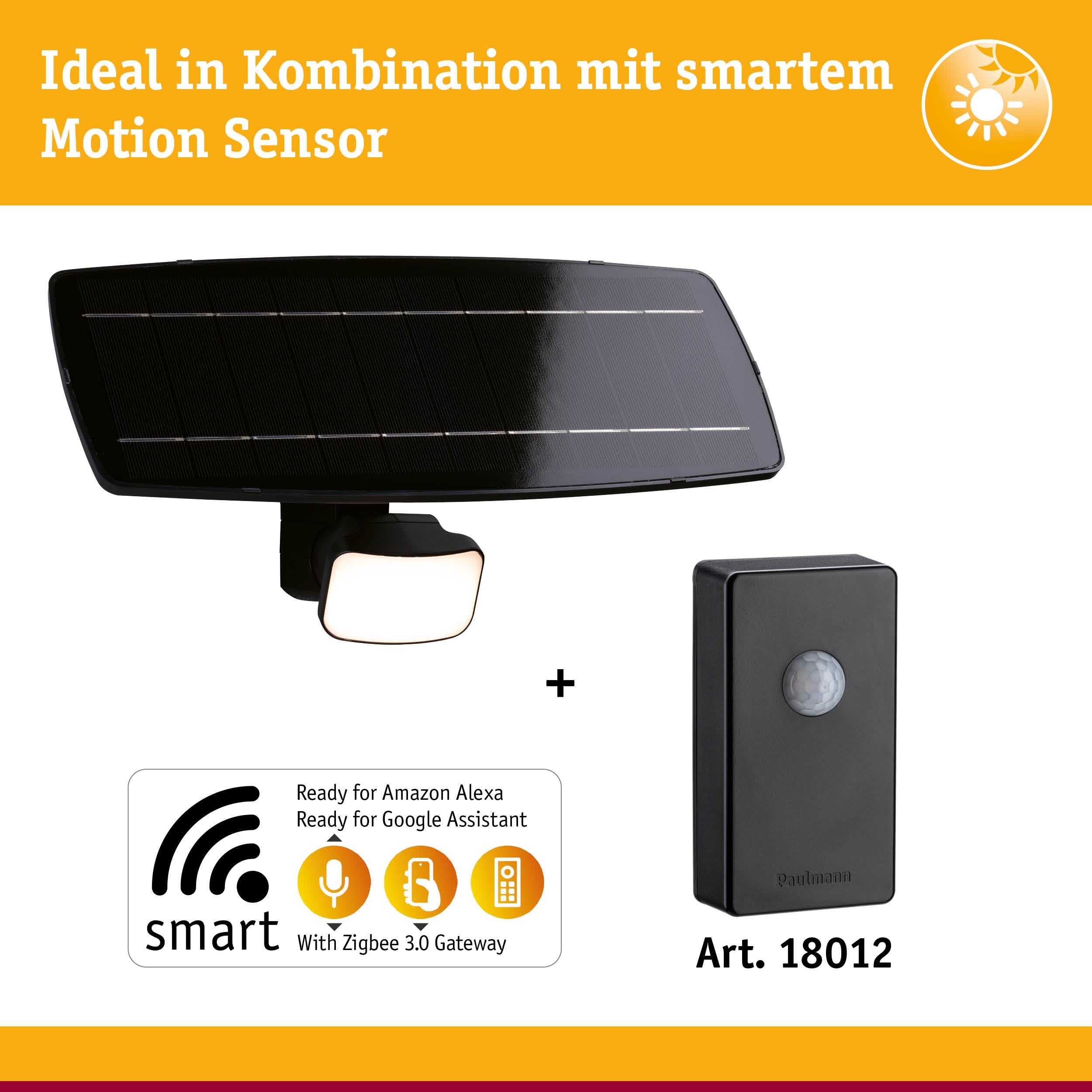 Paulmann 95706 Solar Fluter Smart Home Zigbee 3.0 Flotas Zigbee IP65 3000K 700lm Anthrazit