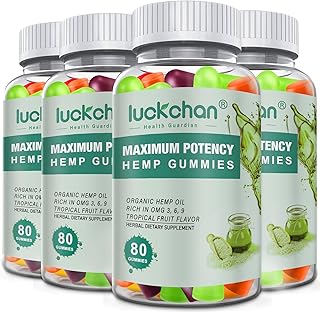 (4 Packs) Hemp Gummies High Potency for Sleep, Pain, Anxiety- Pure Extra Strength Organic Hеmp Oil Gummies - 100% Natural Bear Hemp Gummy for Adults