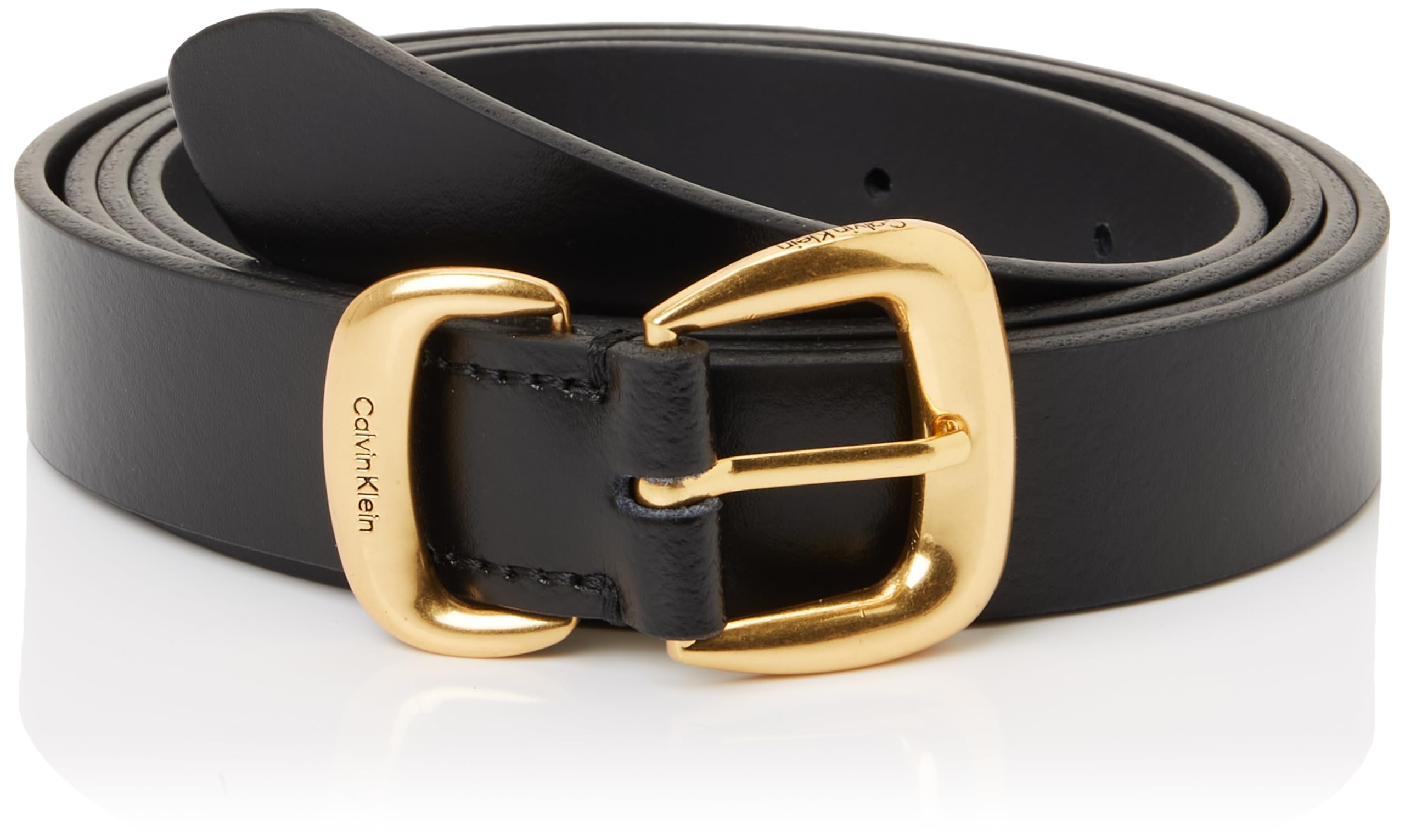 Calvin Klein Sarah 2 Piece Logo Buckle Belt 2 Lv04k7012g Cinturones Mujer (Pack de 1)
