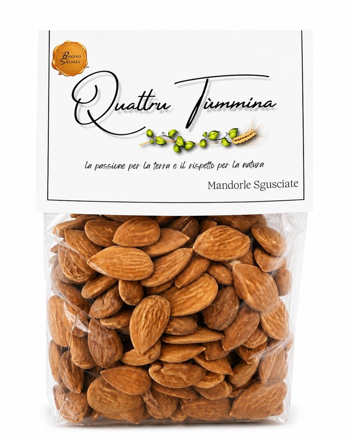 Mandorle Sgusciate di Sicilia 1 Kg, Selezionate a Mano, Produzione Propria Aziendale, 2 conf da 500 gr, naturali senza conservanti