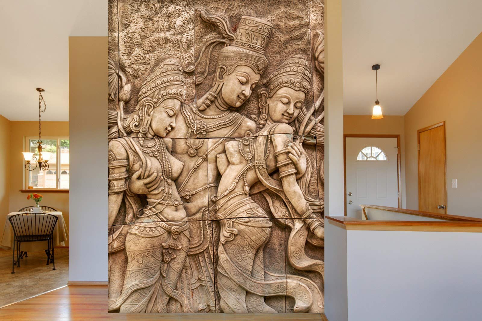 999STORE 3D Print Latest Door Living Room Bed Room Home Hall Wall Stickers Sheet roll Mural White Ladies and Man Statue Mural Wallpaper for Wall (Vinyl Self Adhesive 24X36 Inches) NonW230940 (B07RBK54YQ) Amazon Price History, Amazon Price Tracker