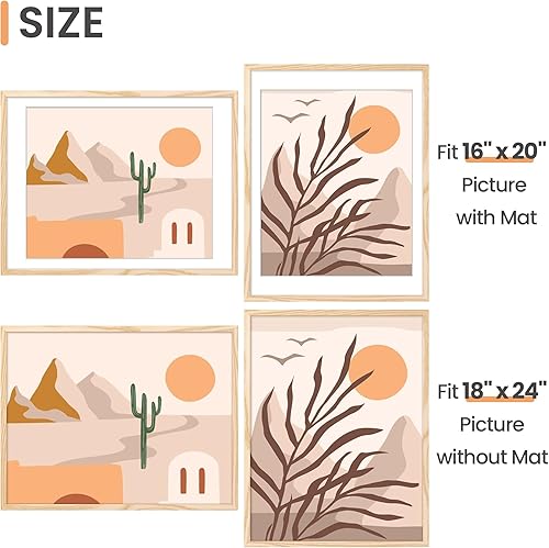 Vista 571 de upsimples - Portarretratos de 8.5 x 11 pulgadas, para fotos de 6 x 8 pulgadas con paspartú o de 8.5 x 11 pulgadas sin paspartú, marcos de fotos