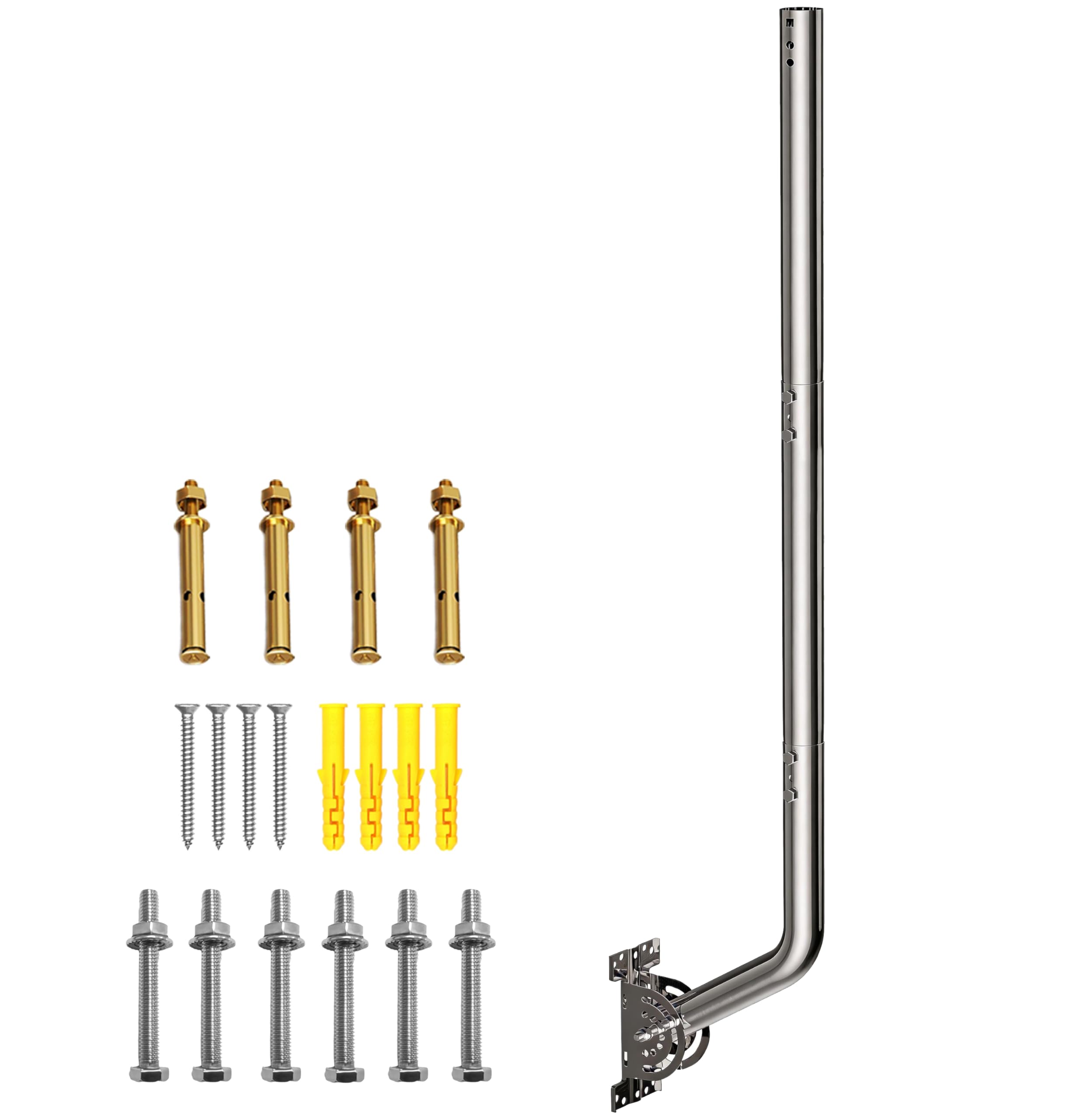 Support de montage universel avec 2 boucles, pont sans fil en métal massif pour intérieur et extérieur, point d'accès AP, client CPE CCTV/IP caméra de sécurité dôme PTZ