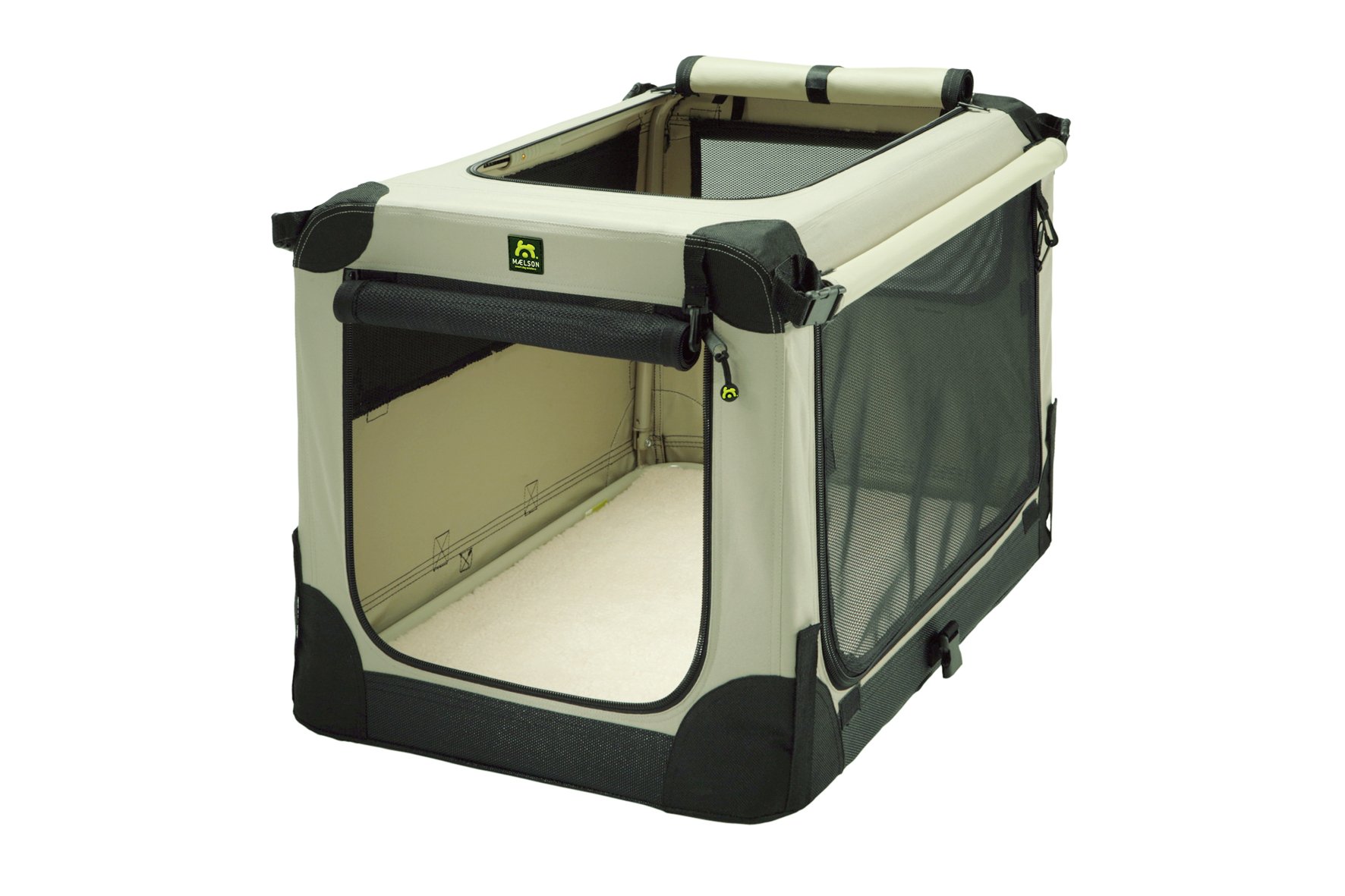 Maelson Soft Kennel faltbare Hundebox -beige - XXL 120 - (120 x 77 x 86 cm)