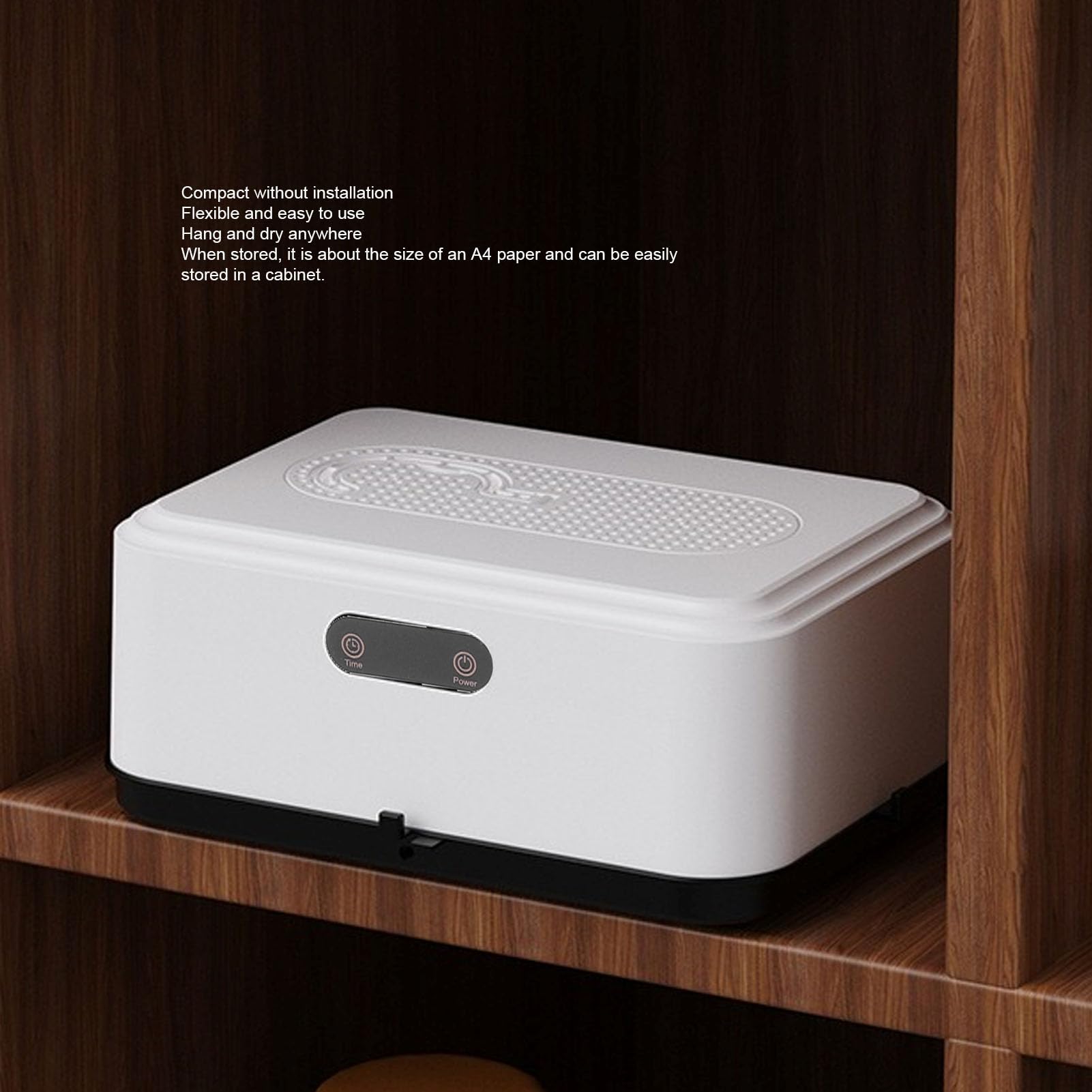 TOPINCN Tragbarer Wäschetrockner Mini Trockner Elektrische Wäscherei Trockenmaschine mit Digitalanzeige Timer für Reisen Heimatwohnung Gefaltet (EU -Stecker 220 V)