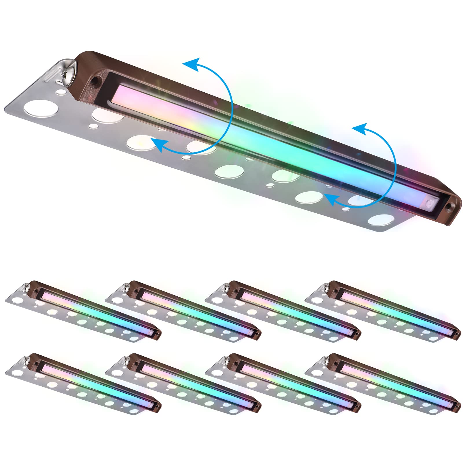 Buy LEONLITE 8Pack 12 Inch 5W RGB LED Hardscape Paver Lights