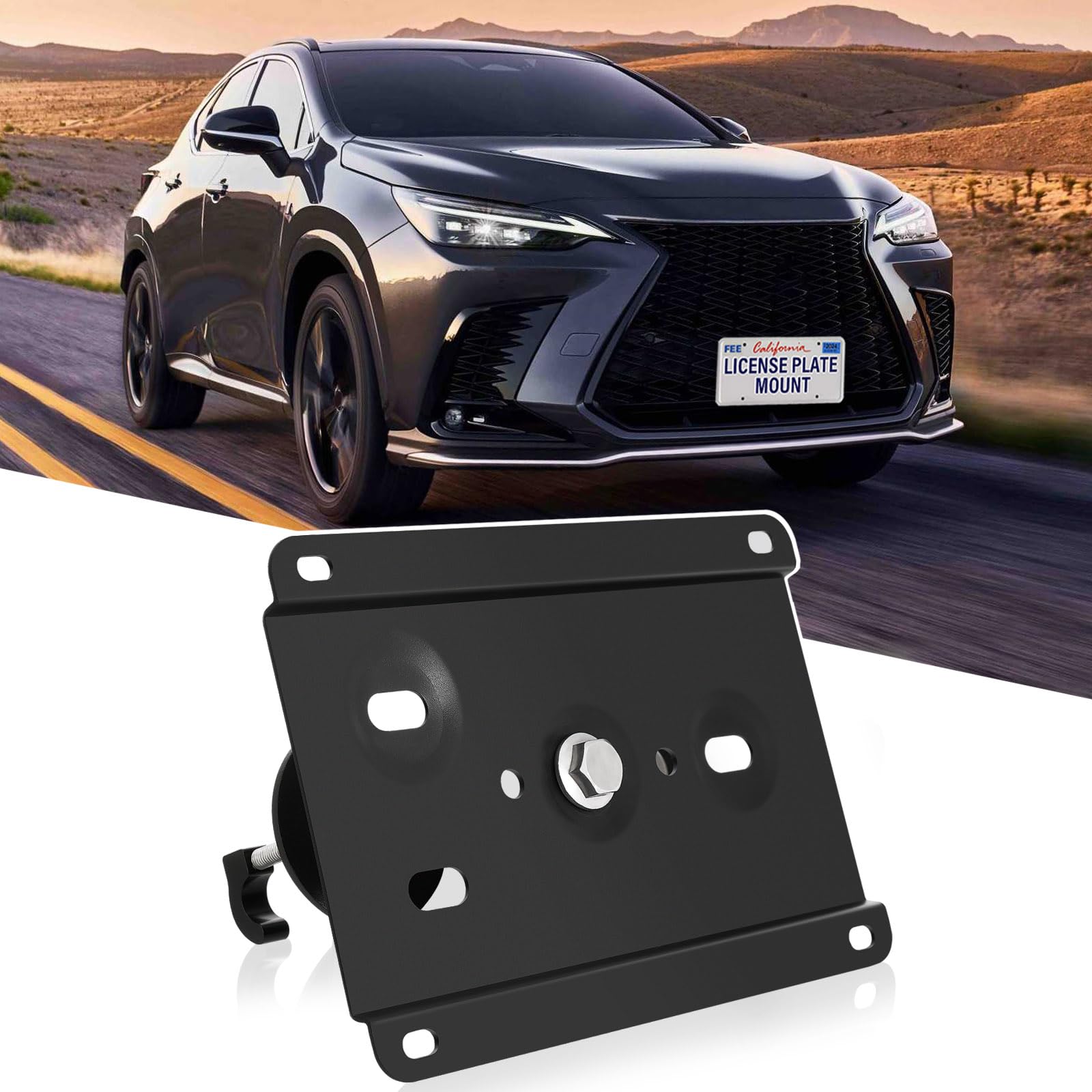 Amazon.com: New No Drill Front Bumper License Plate Mount Bracket