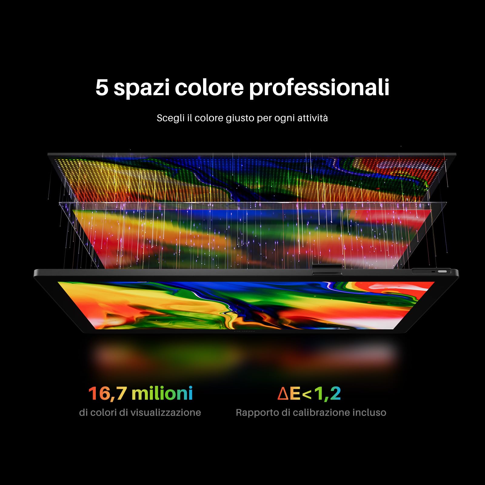 Huion Kamvas 22 (Gen 3 Tavoletta Grafica Con Schermo, display QHD 2,5K 21,5" 90Hz, stilo PenTech 4.0, 16384 livelli, 99% sRGB, ΔE<1,2 per illustrazione, design e animazione
