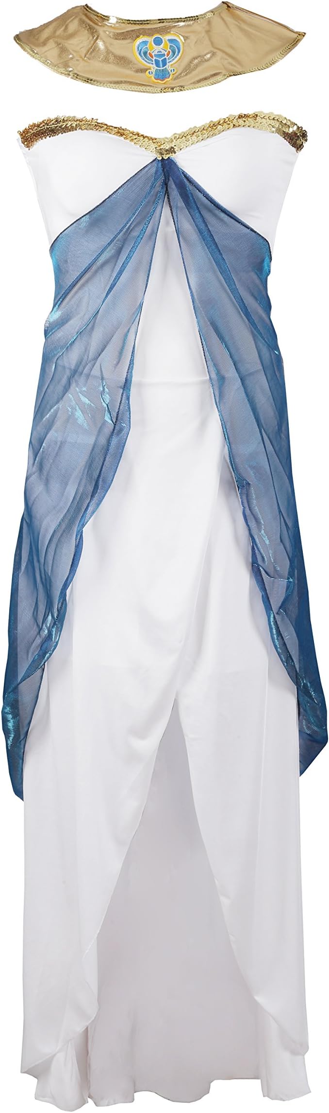 Emmas Wardrobe Cleopatra Costume | Egyptian Dress with accessories | UK Size 8-14 (Women: 8, Egyptian)