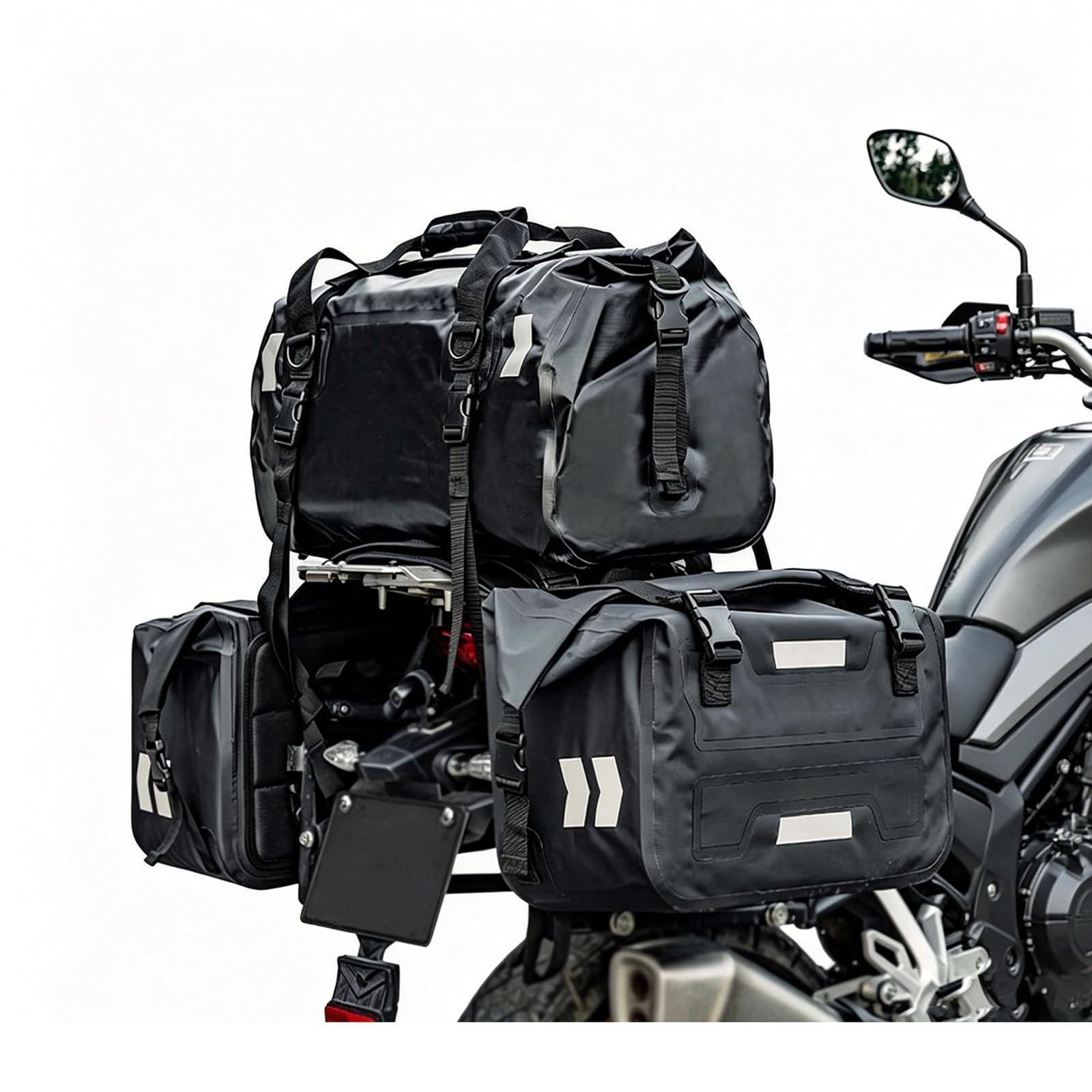 Borse Laterali Moto per BMW K 100 Lt (1985-1986) | impermeabili Capienza 30L espandibile Tessuto antistrappo ad alta resistenza Pannello posteriore antiscivolo antivibrazione