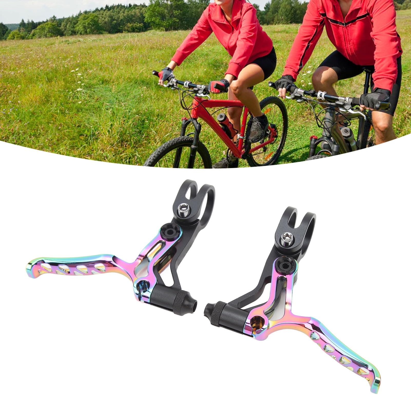 Leva del freno per bicicletta, fresata CNC in lega di alluminio ad alta durezza con cavo leggero, universale per manubrio da 22,2 mm, mountain bike, bici da corsa, bicicletta per bambini