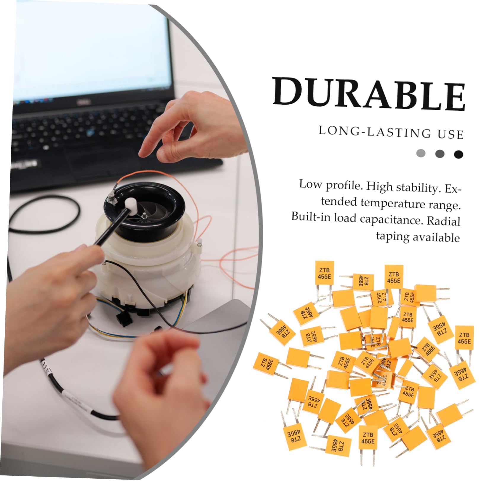 ERINGOGO 455e Crb455e 455k Tv Remote Crystal Oscillator Ceramic Material Resistant for Long Use Crystal Resonator