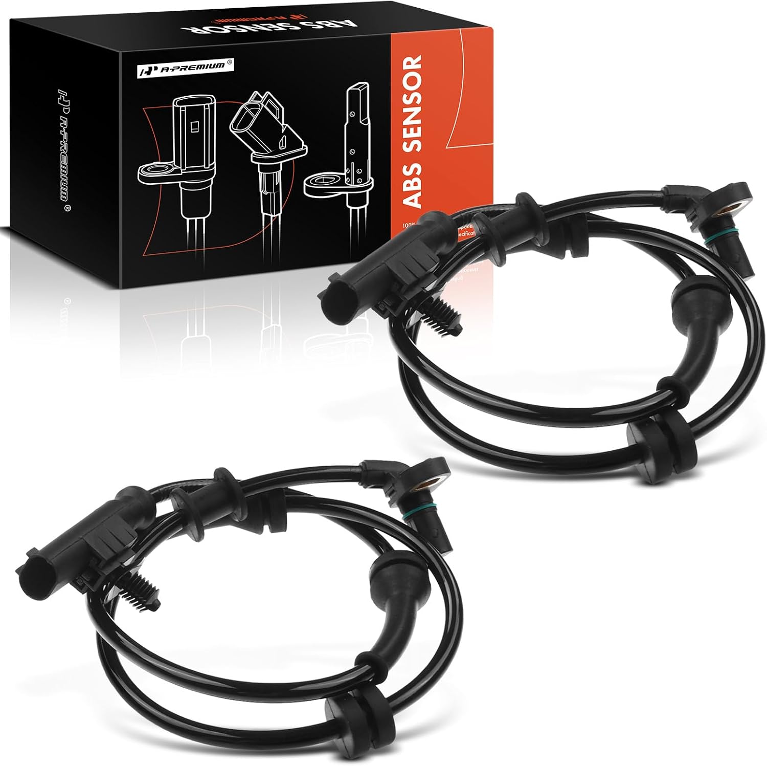 A-Premium 2PC Set Front ABS Wheel Speed Sensor Compatible with 2012 2013 2014 2015 Nissan Titan Armada 5.6L - Front Driver & Passenger Side, Replace# 47910-9FF0A