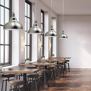 Ledsone Vintage 3 Head Dome Shape Pendant Lights Industrial Suspended