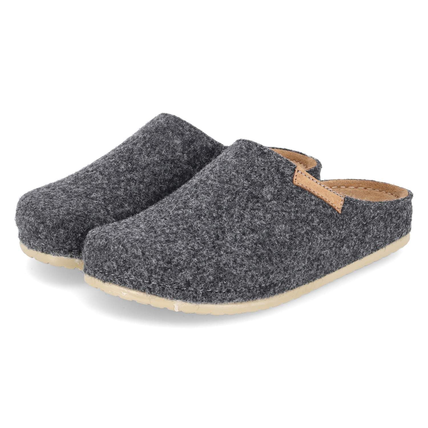8125-21-923 DK.Grey - Sandalias de fieltro para mujer, color gris