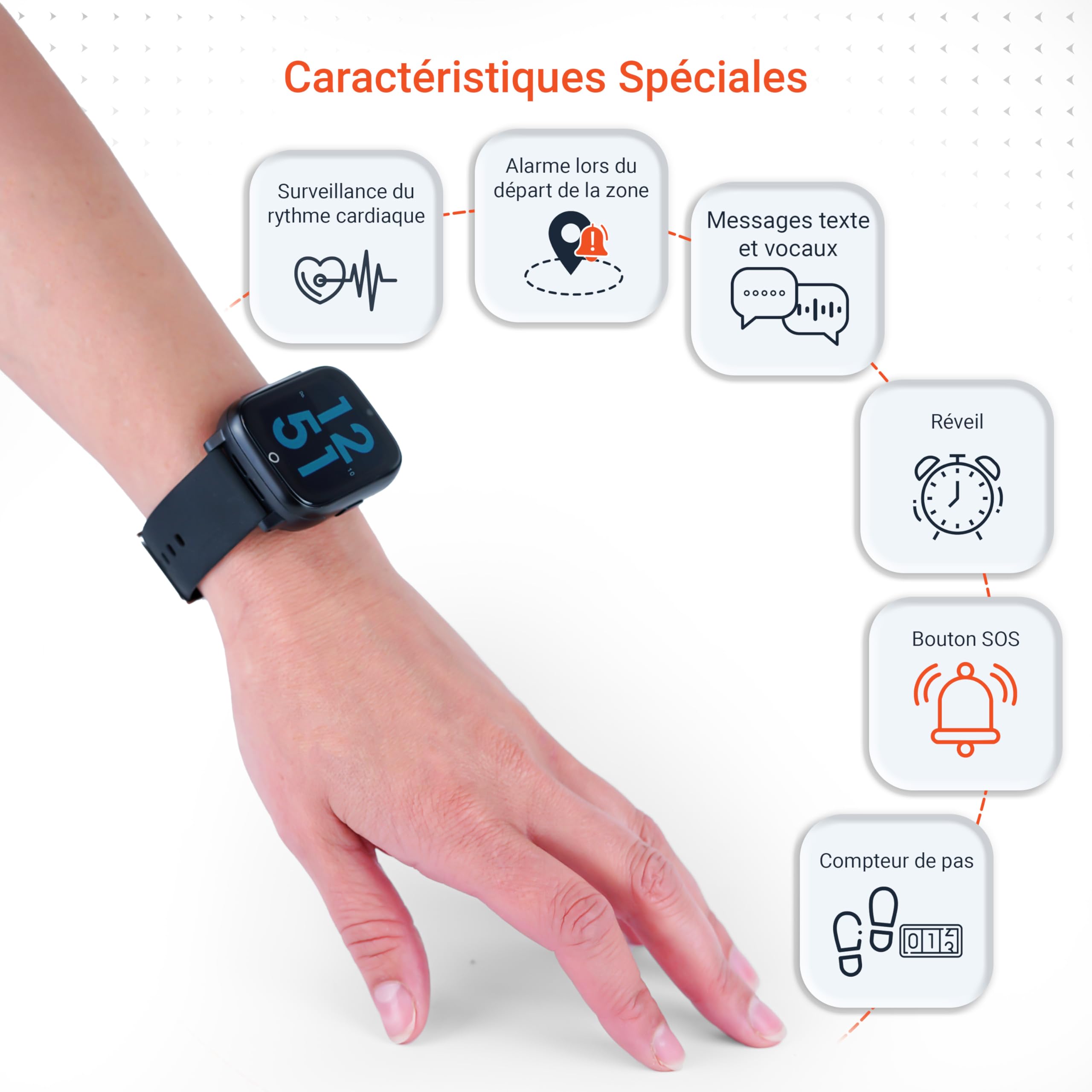 PAJ Smartwatch Finder 4G avec Fonction d’Appel - Montre GPS pour Enfants et Seniors - localisation en Temps réel - SOS - caméra - Messages vocaux et étanchéité – Idéale pour Les Soins Alzheimer