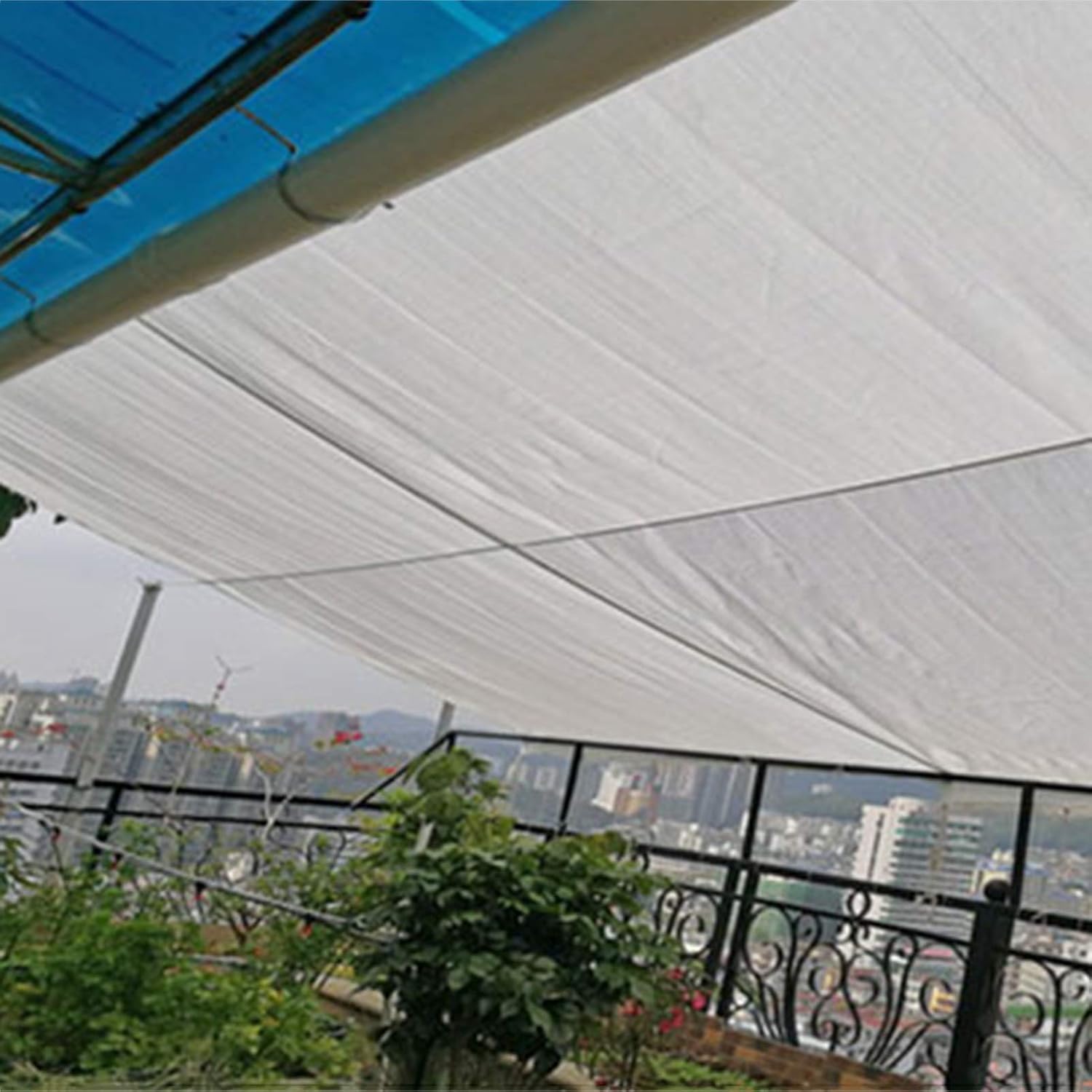 Sunblock Shade Cloth, White Encrypted Thickened Sunscreen Net, Courtyard Balcony Succulent Plants Shelter, Multiple PENGFEI (Color : A, Size : 1.4mx3m)