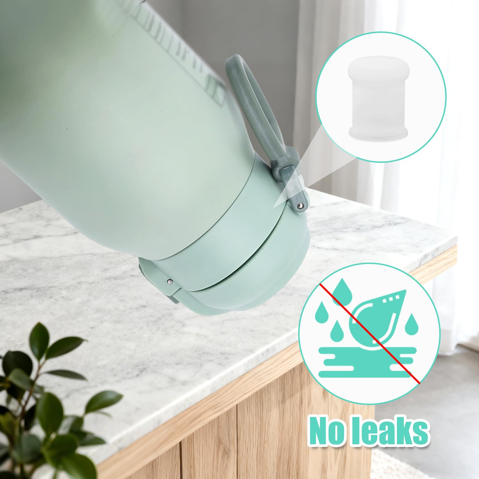4pz Set di Accessori per Scaldabiberon Compatibile con Momcozy, Tappi Anti-Perdite e Anelli di Tenuta in Silicone Senza BPA per Scaldabiberon Portatile da 500ml