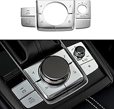ANFOKAS Pack of 8 Compatible with Mazda 3 CX-30 CX-50 2025 2024 2023 2022 2021 2020 Accessories Car Centre Console Cover Gear Knob Gear Knob Gear Knob Cover Trim Silver