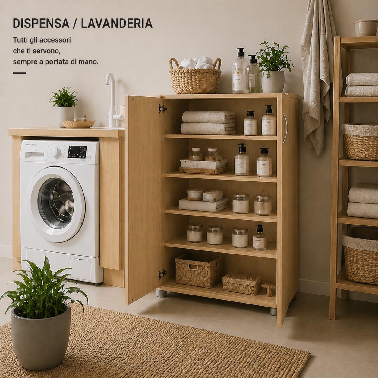 Mobile Scarpiera in Legno 4 Ripiani 60X30X83.5CM - Salvaspazio, Multiuso, 2 Ante, con Maniglie, Compatta, Versatile, d'Arredo, Camera da Letto, Ingresso, Organizer - Effetto Venato (Rovere)