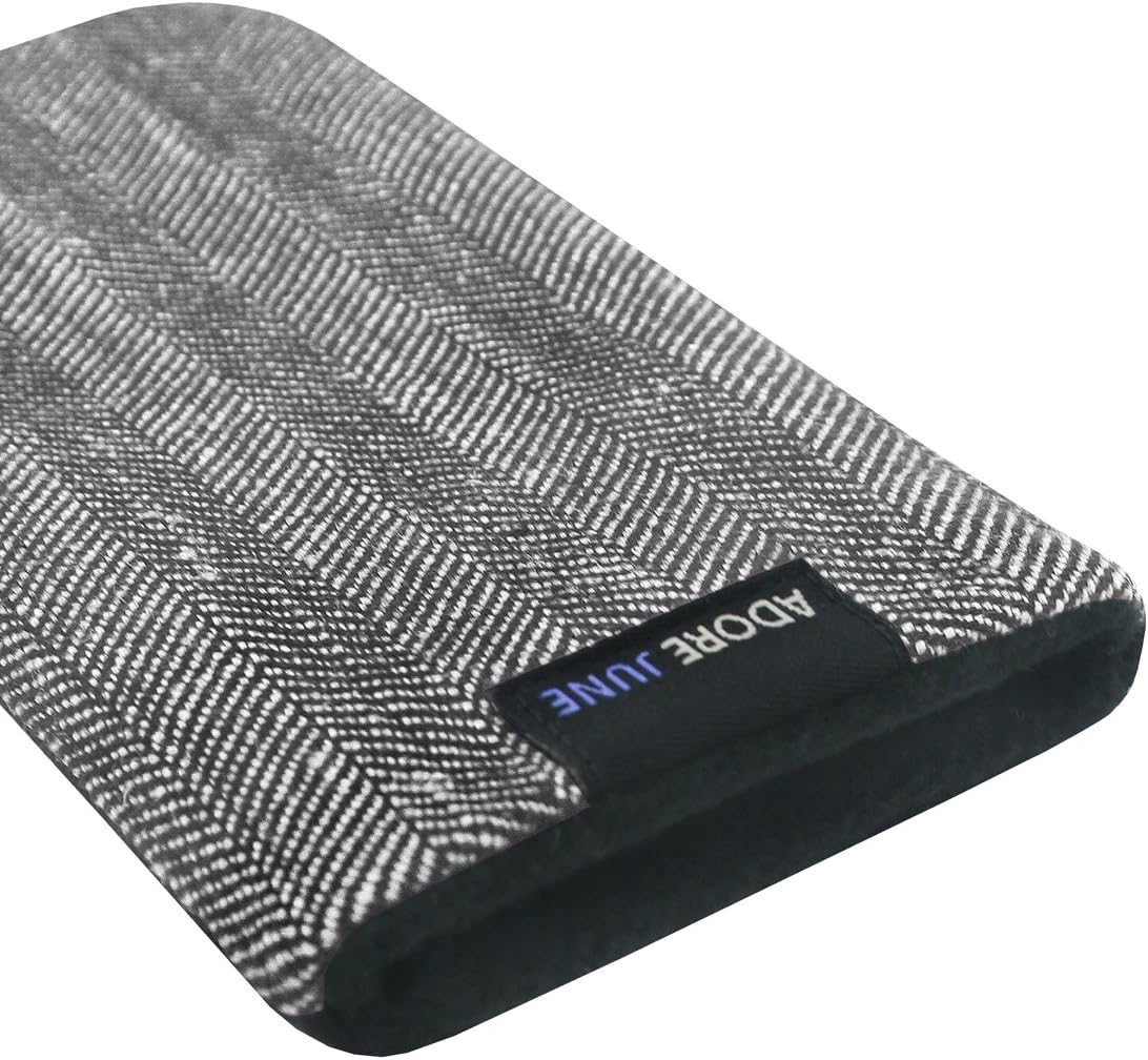 Business Case Compatible with iPhone 16 Pro Max 2024, Mobile Phone Case Made of Signature Herringbone Fabric, Screen Cleaning Effect