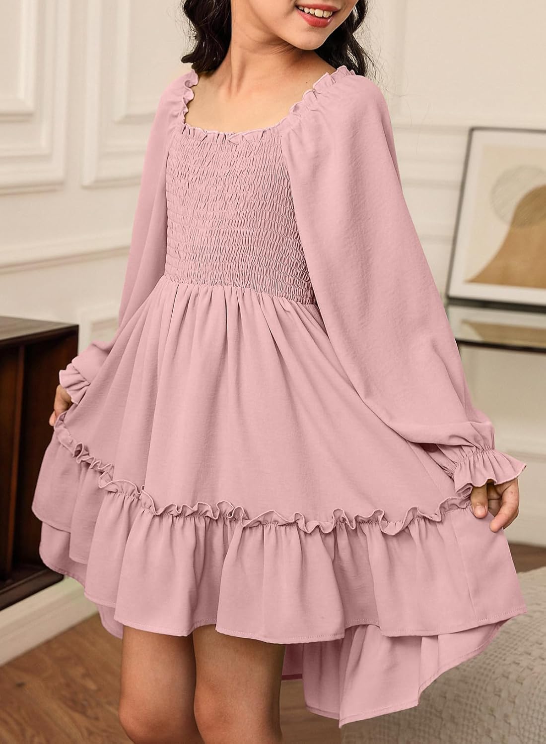blibean Tween Girls High Low Hem Dresses Size 4-15 Years