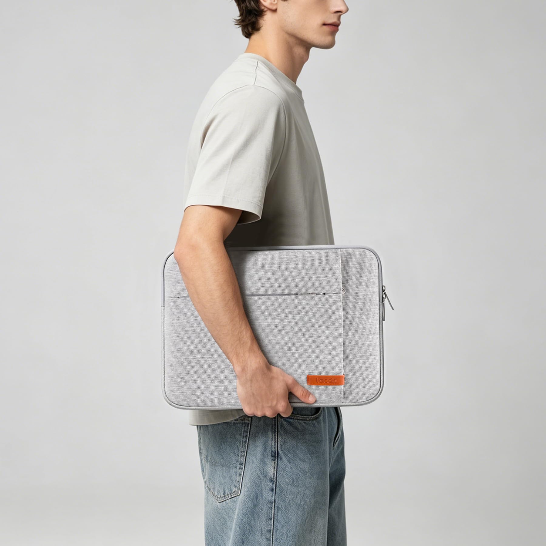Lacdo Borsa Protettiva Custodia per 13 pollici Microsoft New Surface Pro 11th Copilot + PC, Surface Pro 10/9/8/X/7/6/5, 12.4 pollici Microsoft Surface Laptop Go 3/2/1, Grigio